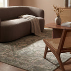 Luda Vintage & Distressed Washable Rug | Sage