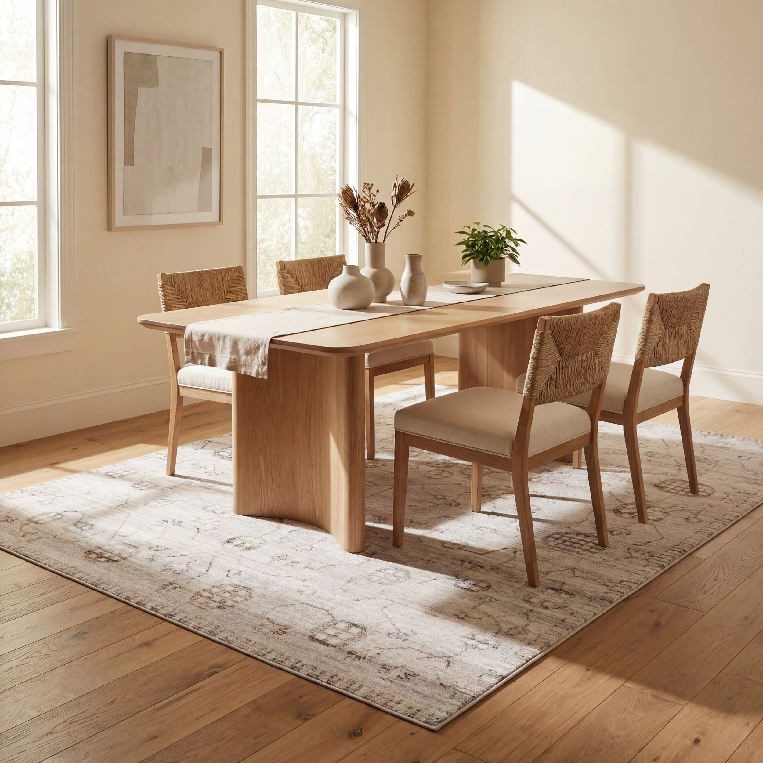 Jolen Traditional Washable Rug | Beige Image principale du produit