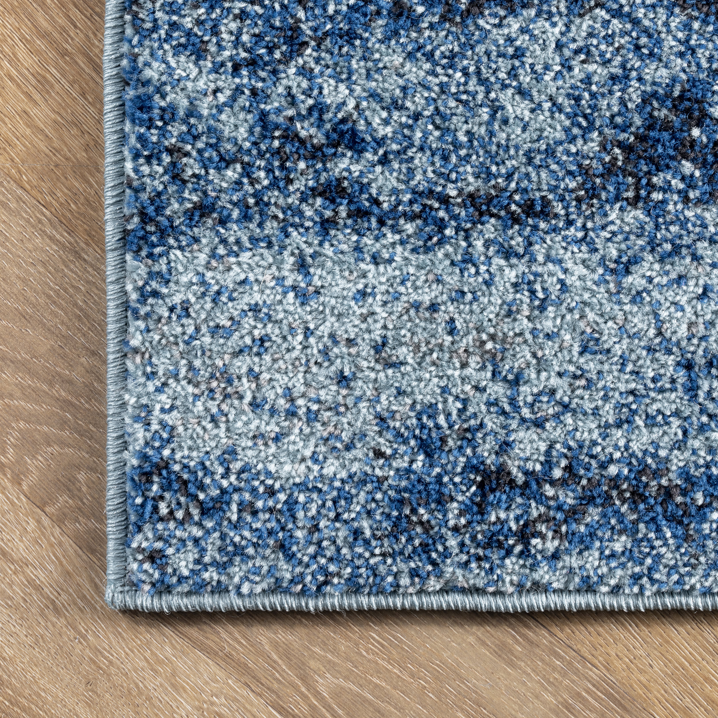 Abstract Rainfall Rug | Blue Secondary image