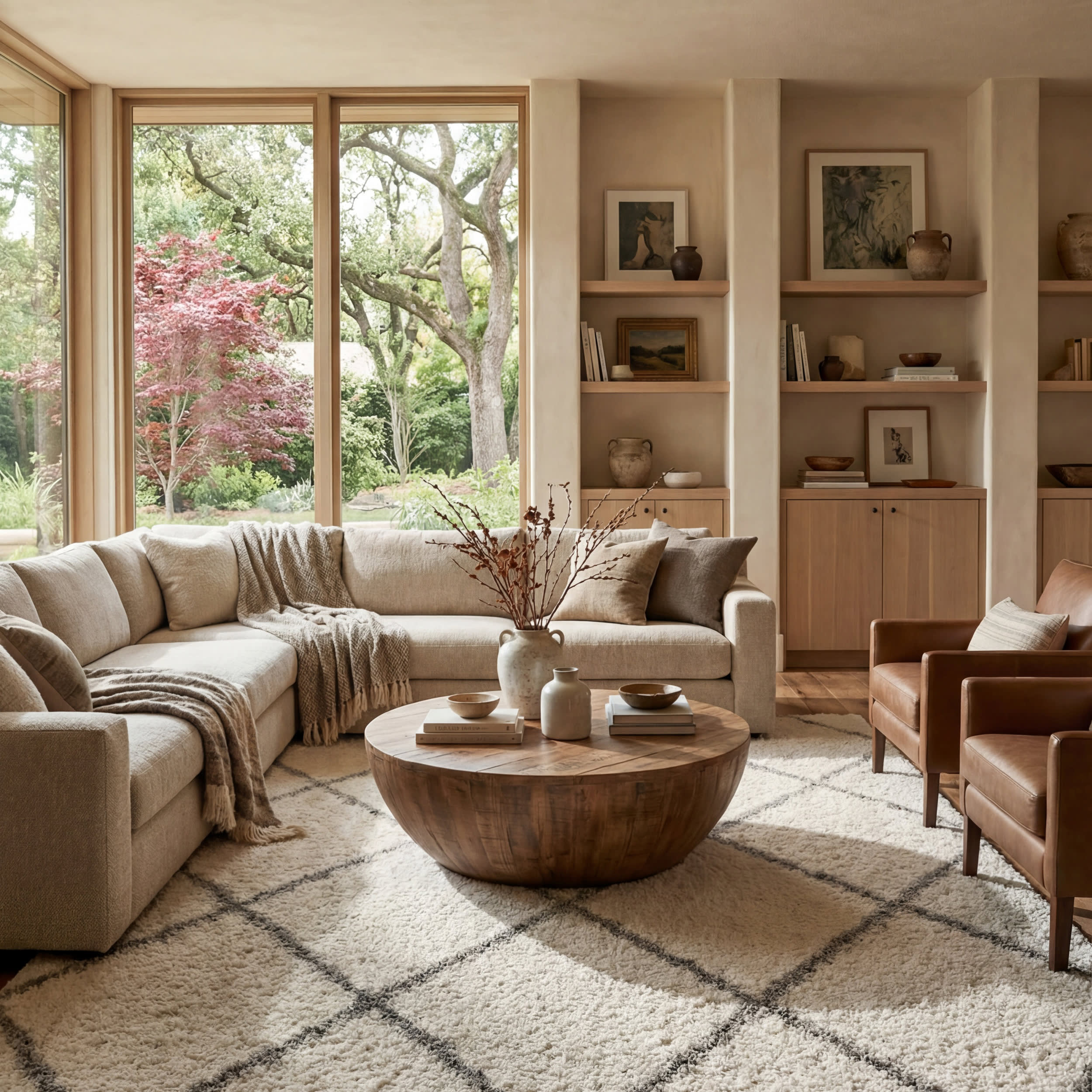 Easy Shag Lattice Rug | White Secondary image