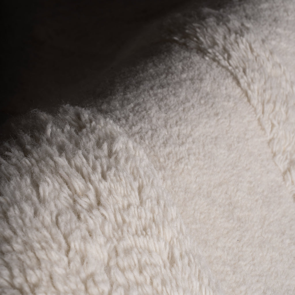 Sorvelle Modern Solid Wool Rug | Ivory
