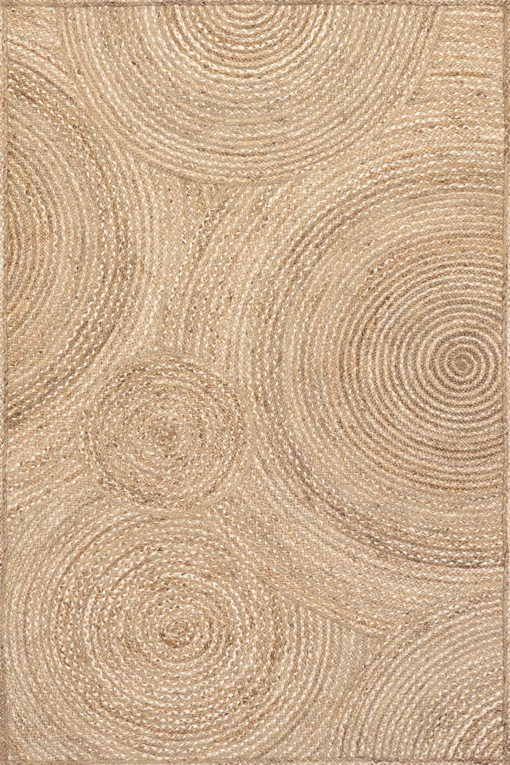 Elma Geometric Jute Rug | Natural Main image