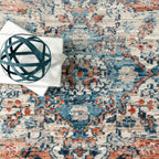 Dallas Vintage Medallion Rug | Rust