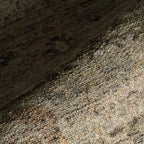 Veloura Traditional Bordered Washable Rug | Green