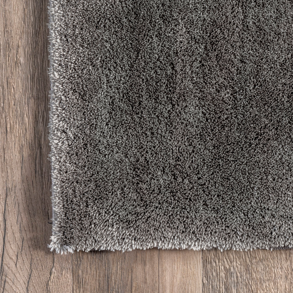 Washable Solid Shag Rug | Dark Grey