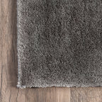 Washable Solid Shag Rug | Dark Grey