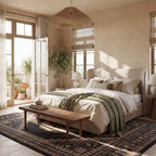Mev Oriental and Persian Washable Rug | Brown
