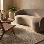 Nefre Traditional Diamond Rug | Green