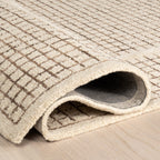 Chessie Checked Wool Rug | Ivory