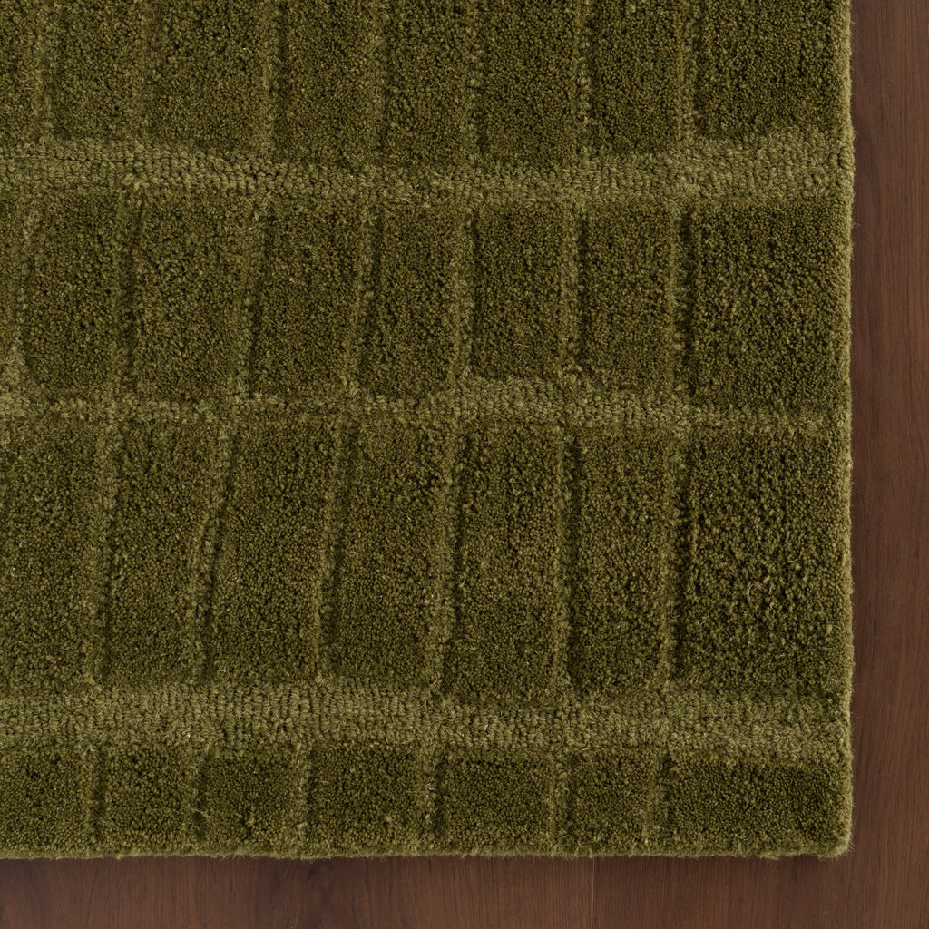 Avela Textured Abstract Rug | Green