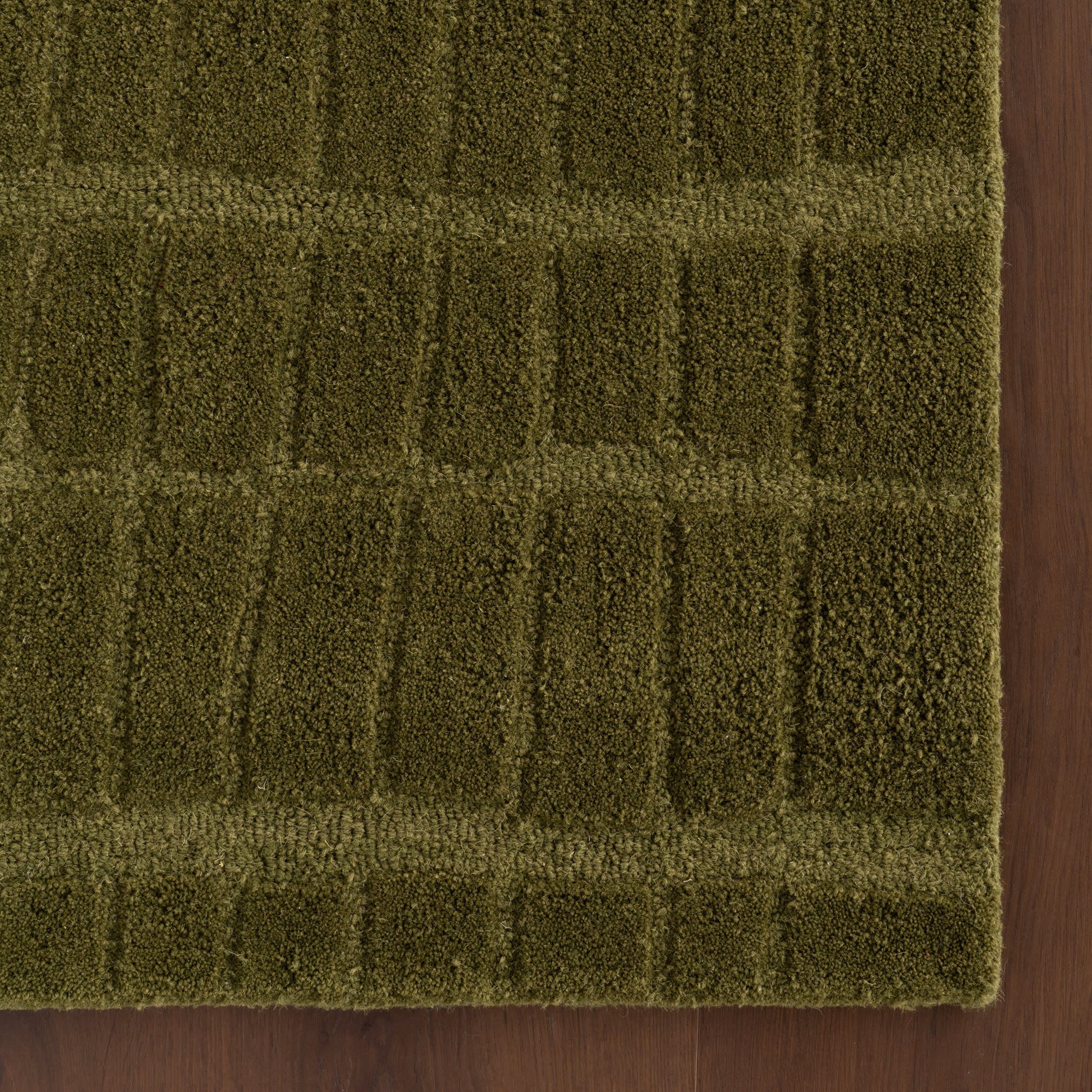 Avela Textured Abstract Rug | Green