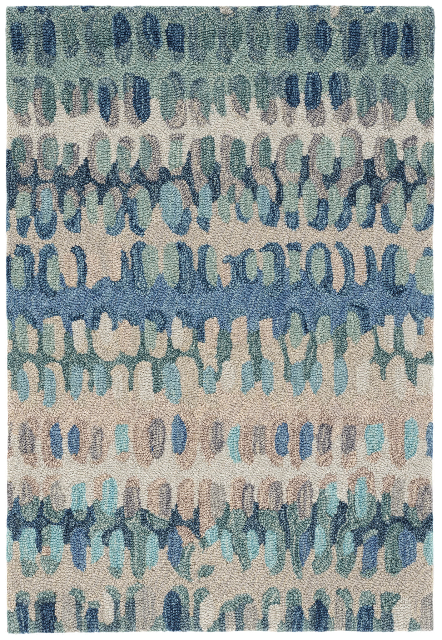 Paint Chip Hand Micro Hooked Wool Rug | Blue Main image