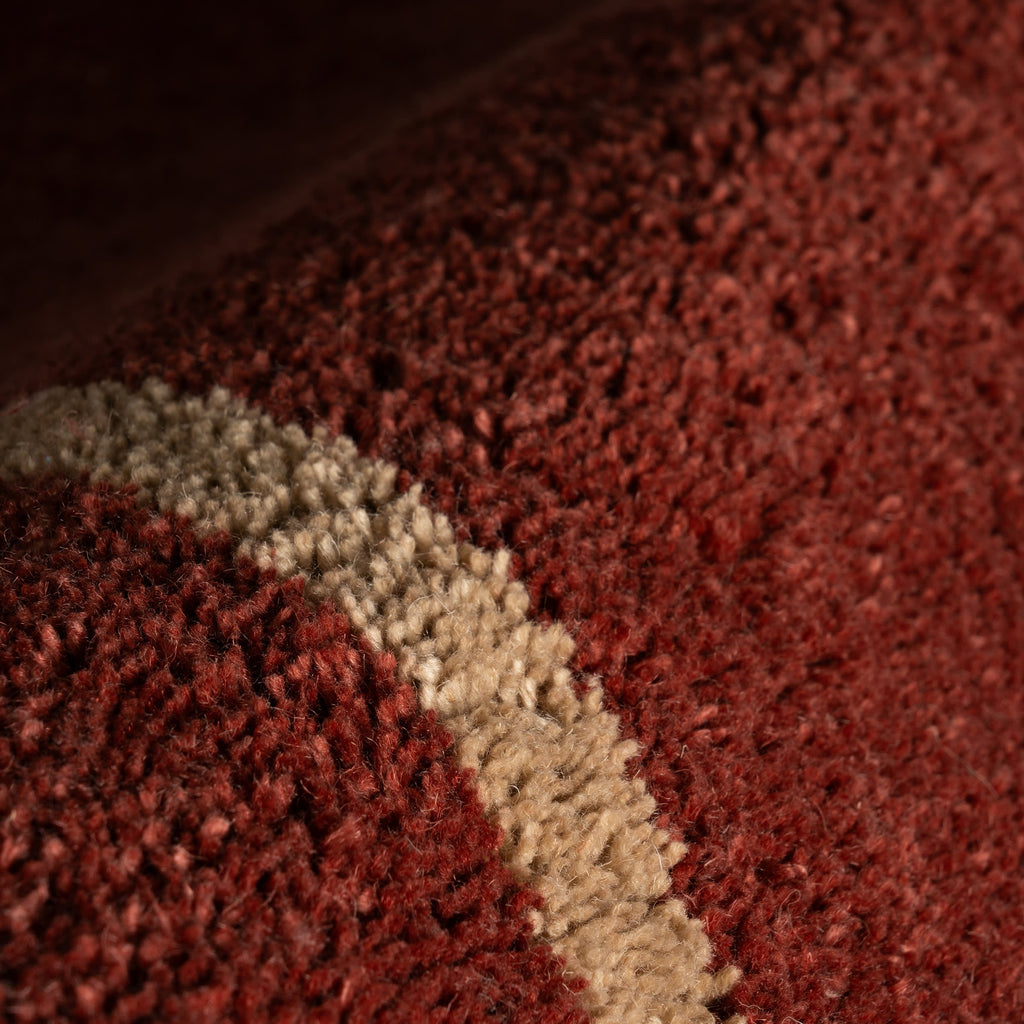 Sivra Bordered Rug | Maroon