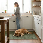 Cape May Plush Textured Washable Rug | Green