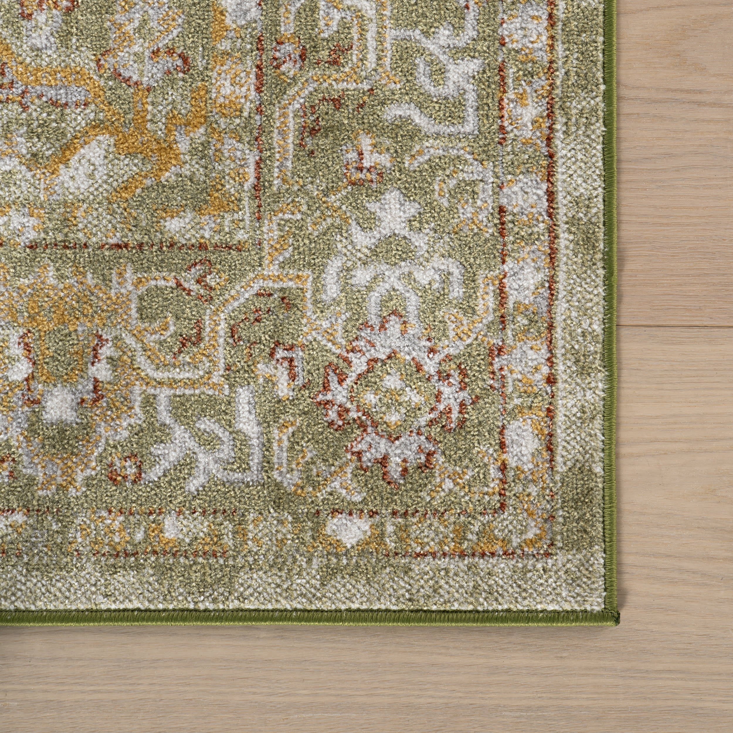 Lianna Washable Vines Rug | Green