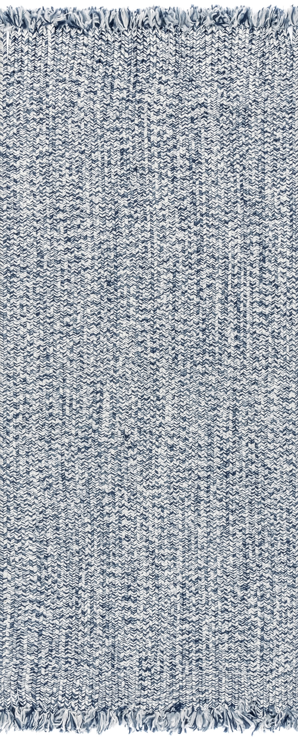 Ashen Braided Tassel Indoor/Outdoor Rug | Blue Main image