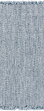 Ashen Braided Tassel Indoor/Outdoor Rug | Blue