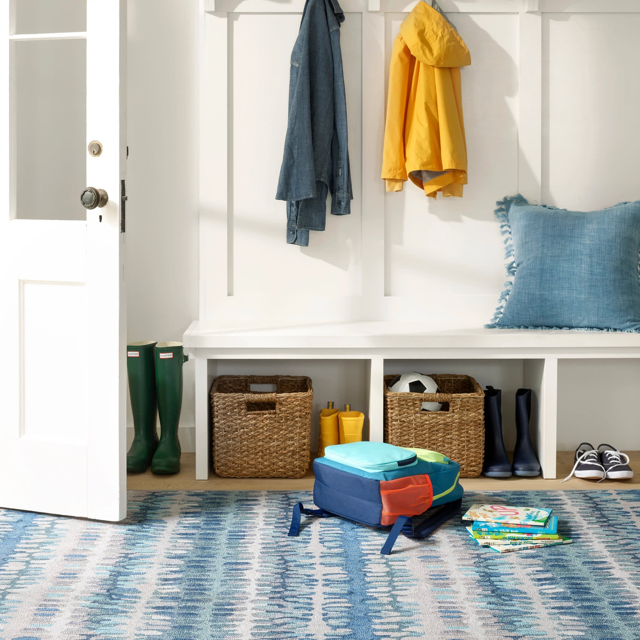 Paint Chip Machine Washable Rug | Blue Image principale du produit