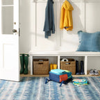 Paint Chip Machine Washable Rug | Blue