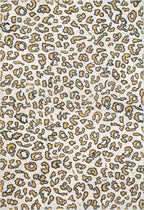 Coraline Leopard Printed Rug | Beige