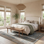 Tila Vintage & Distressed Washable Rug | Blue