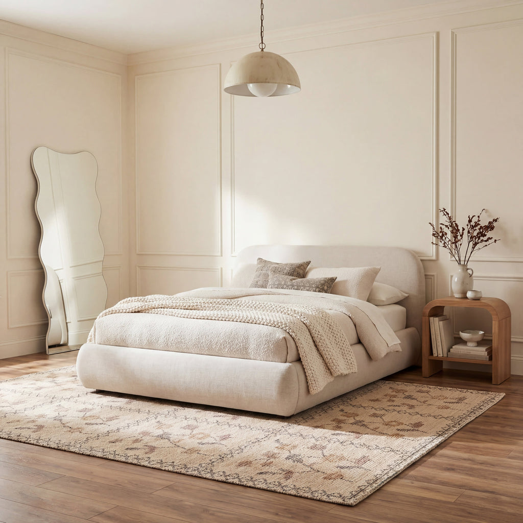 Nyme Floral and Paisley Farmhouse Rug | Sand