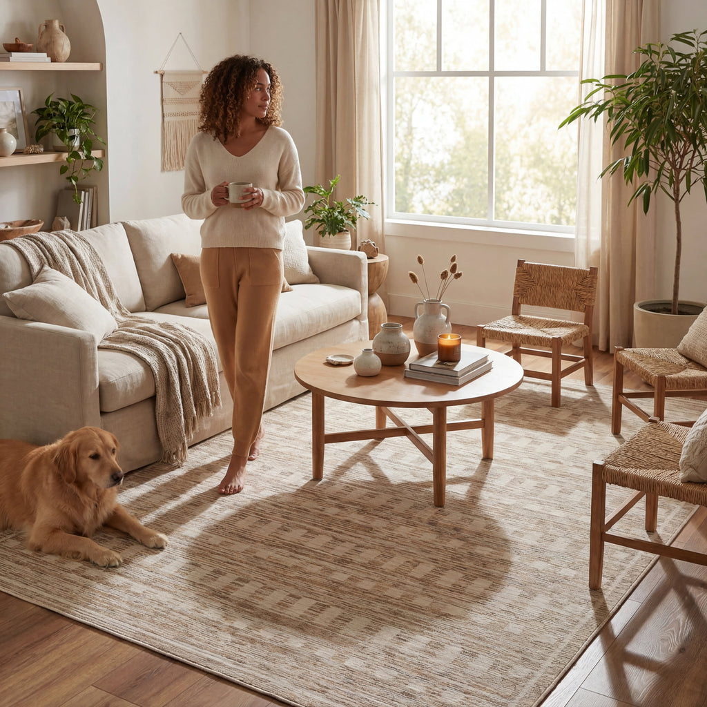 Sani Modern Southwestern Rug | Brown