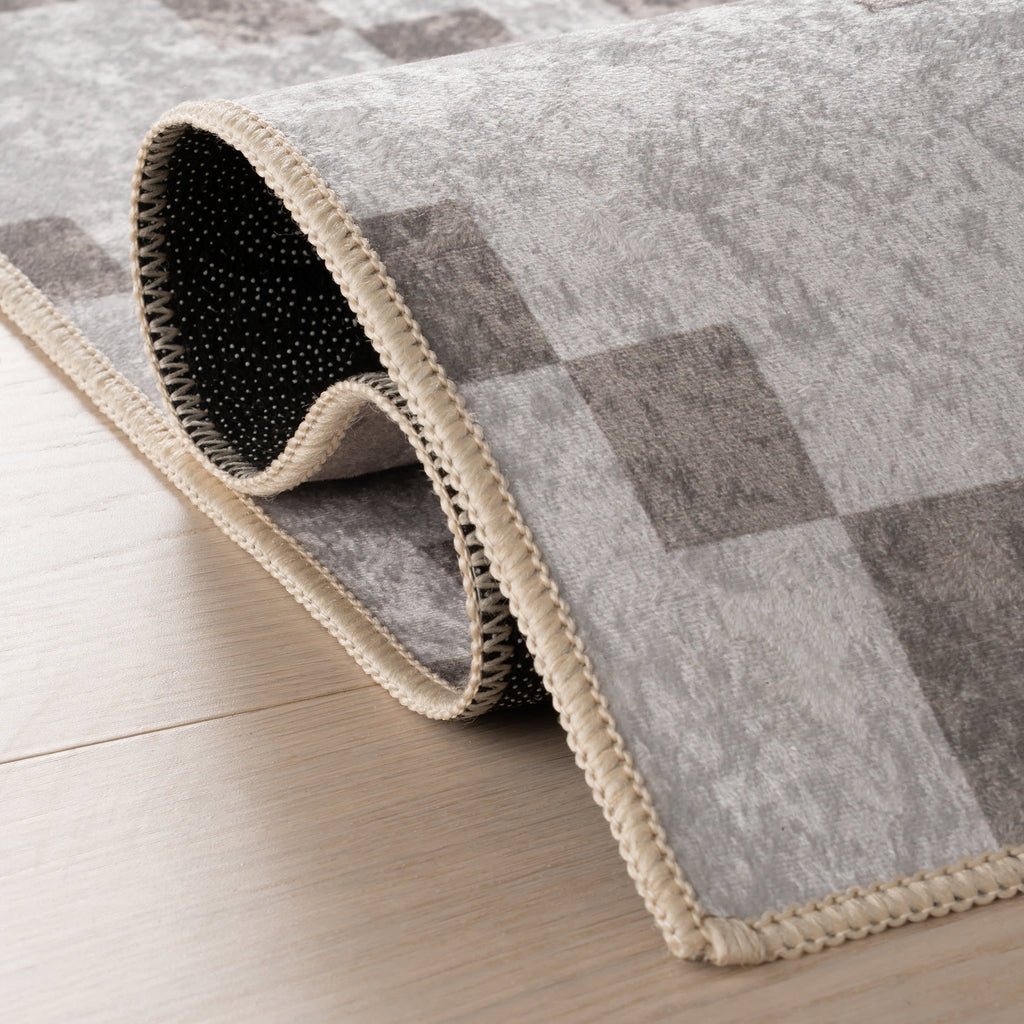 Ziana Southwestern Geometric Washable Rug | Taupe
