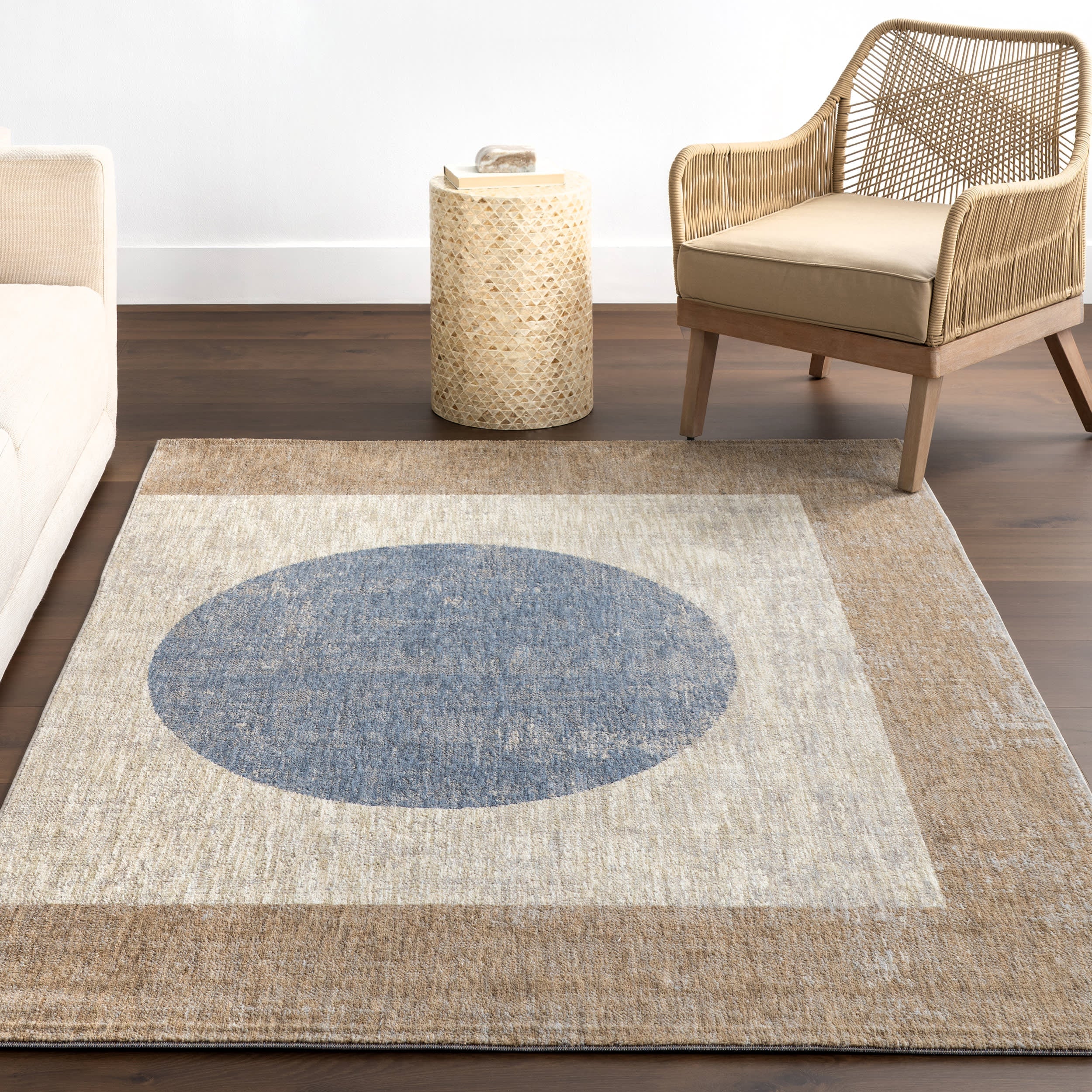 Kaiya Blue Moon Rug | Beige Main image