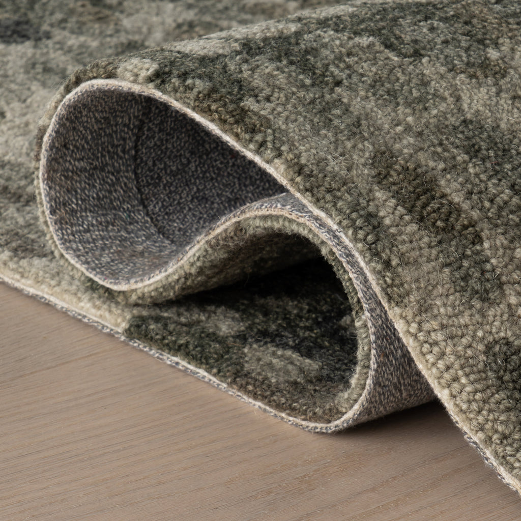 Paint Chip Hand Micro Hooked Wool Rug | Forest