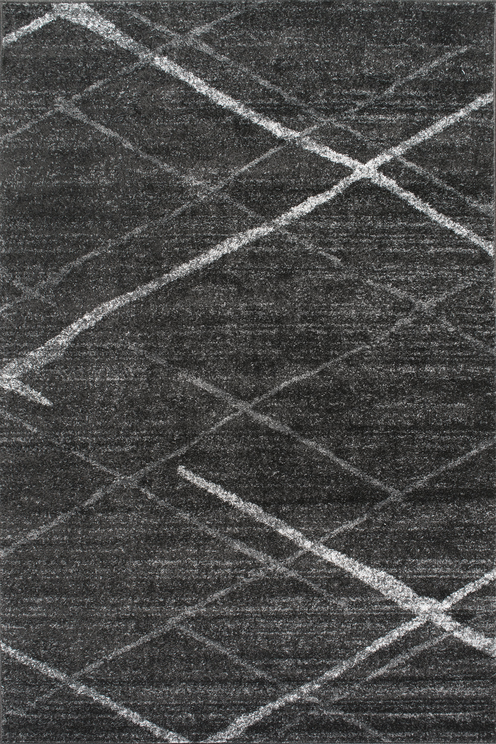 Broken Lattice Rug | Charcoal Main image