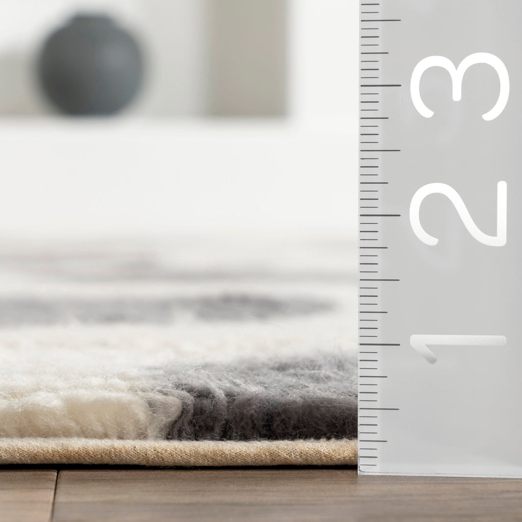 Elena Wool Animal Washable Rug | Grey