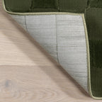 Cape May Plush Textured Washable Rug | Green