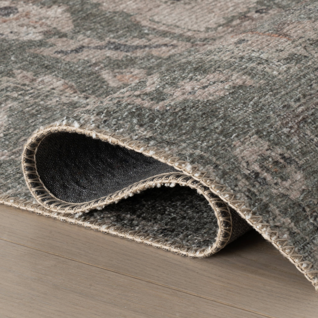 Luda Vintage & Distressed Washable Rug | Sage