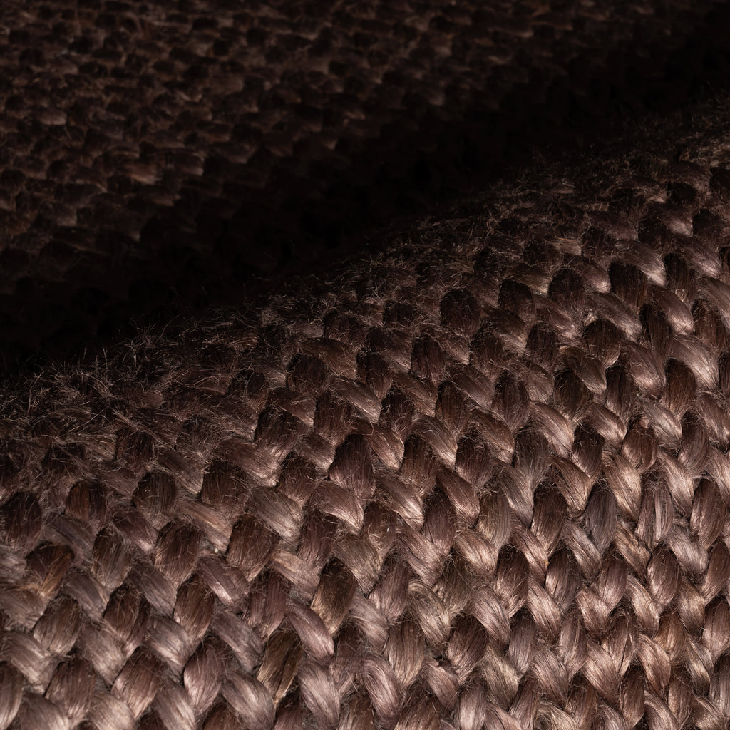 Thale Textured Handmade Jute Rug | Chocolate Brown
