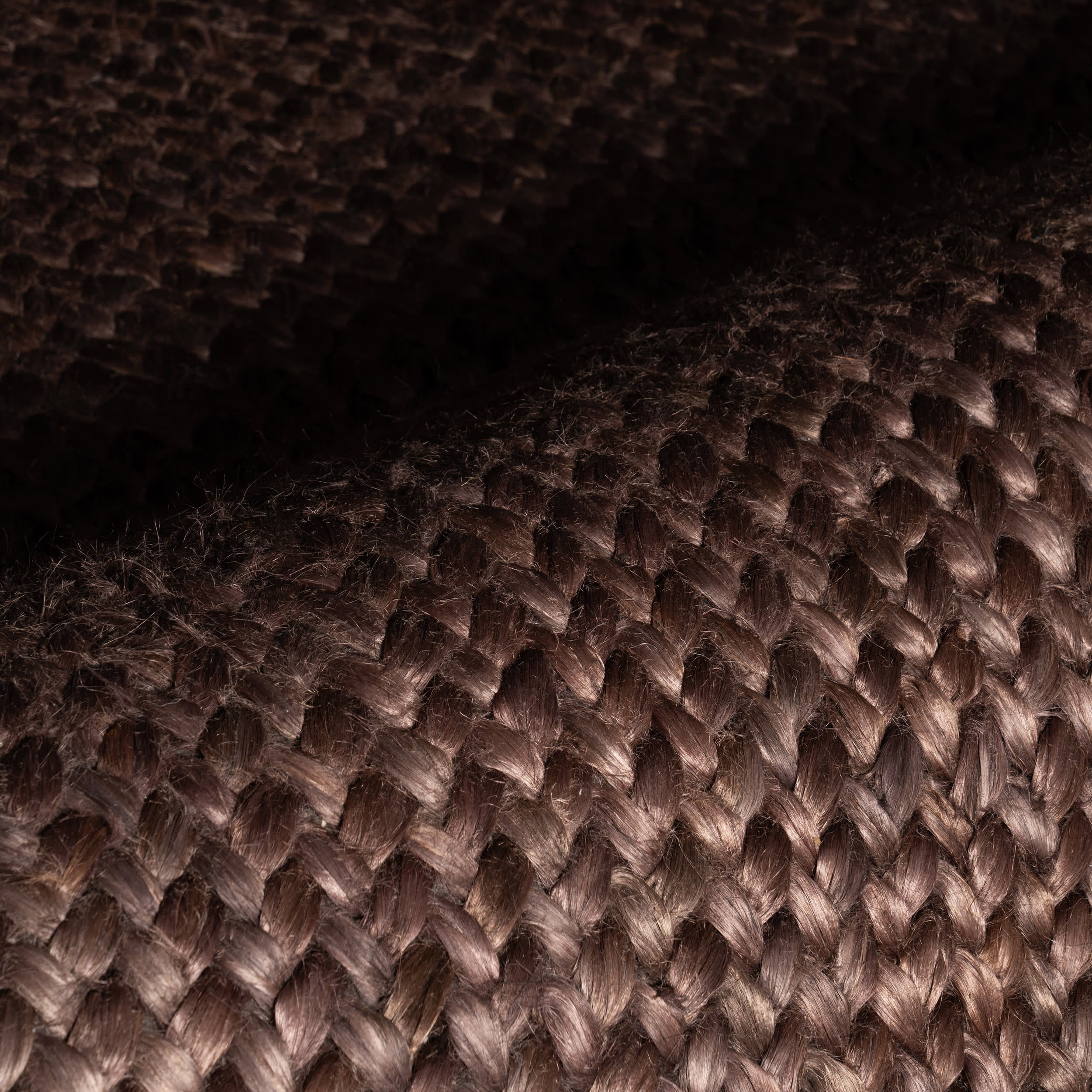 Thale Textured Handmade Jute Rug | Chocolate Brown