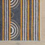 Button Machine Washable Rug | Grey