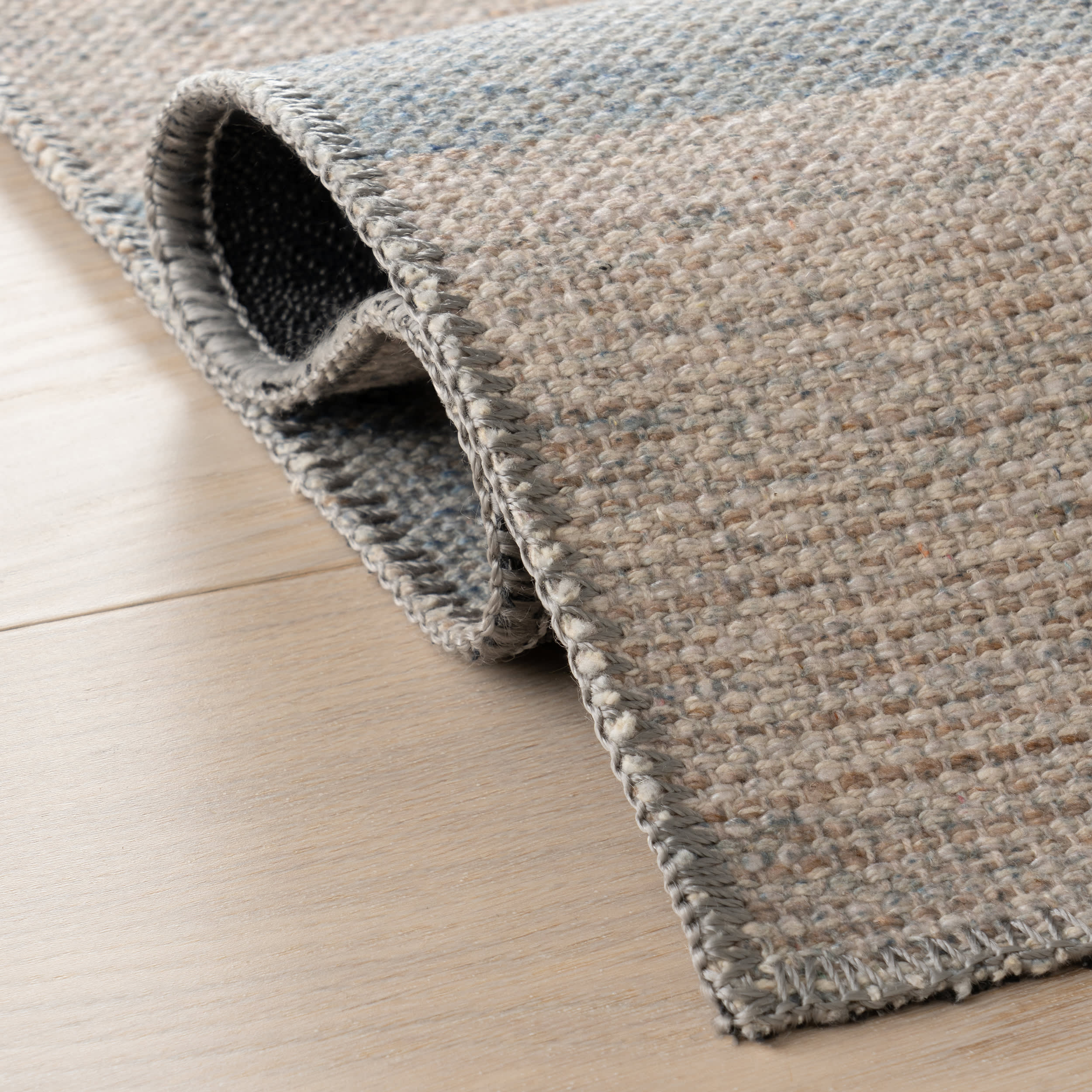Mephira Checkered Washable Rug | Blue