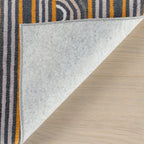 Button Machine Washable Rug | Grey
