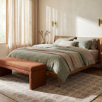 Nouran Modern Geometric Washable Rug | Brown