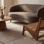 Maivy Bohemian Striped Wool Rug | Grey