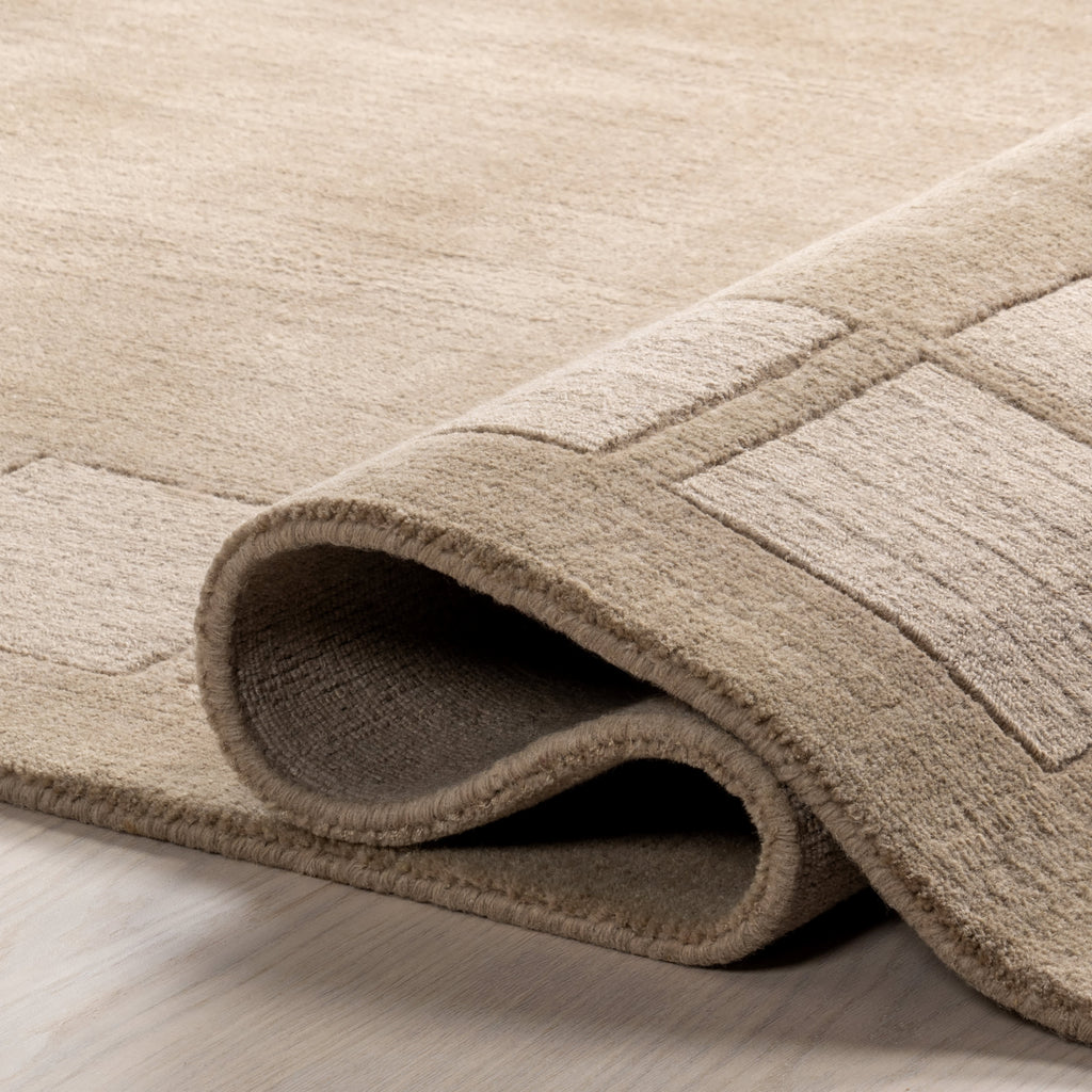 Petra High-Low Wool-Blend Rug | Fawn