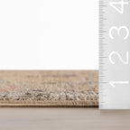 Ilysera Traditional Bordered Washable Rug | Beige