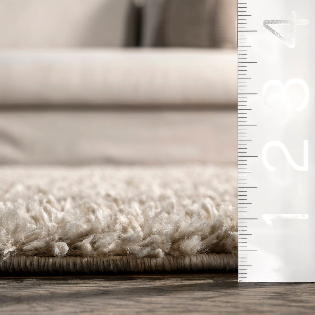 Dream Solid Shag Rug | Beige