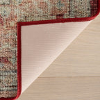 Elarin Traditional Medallion Washable Rug | Red