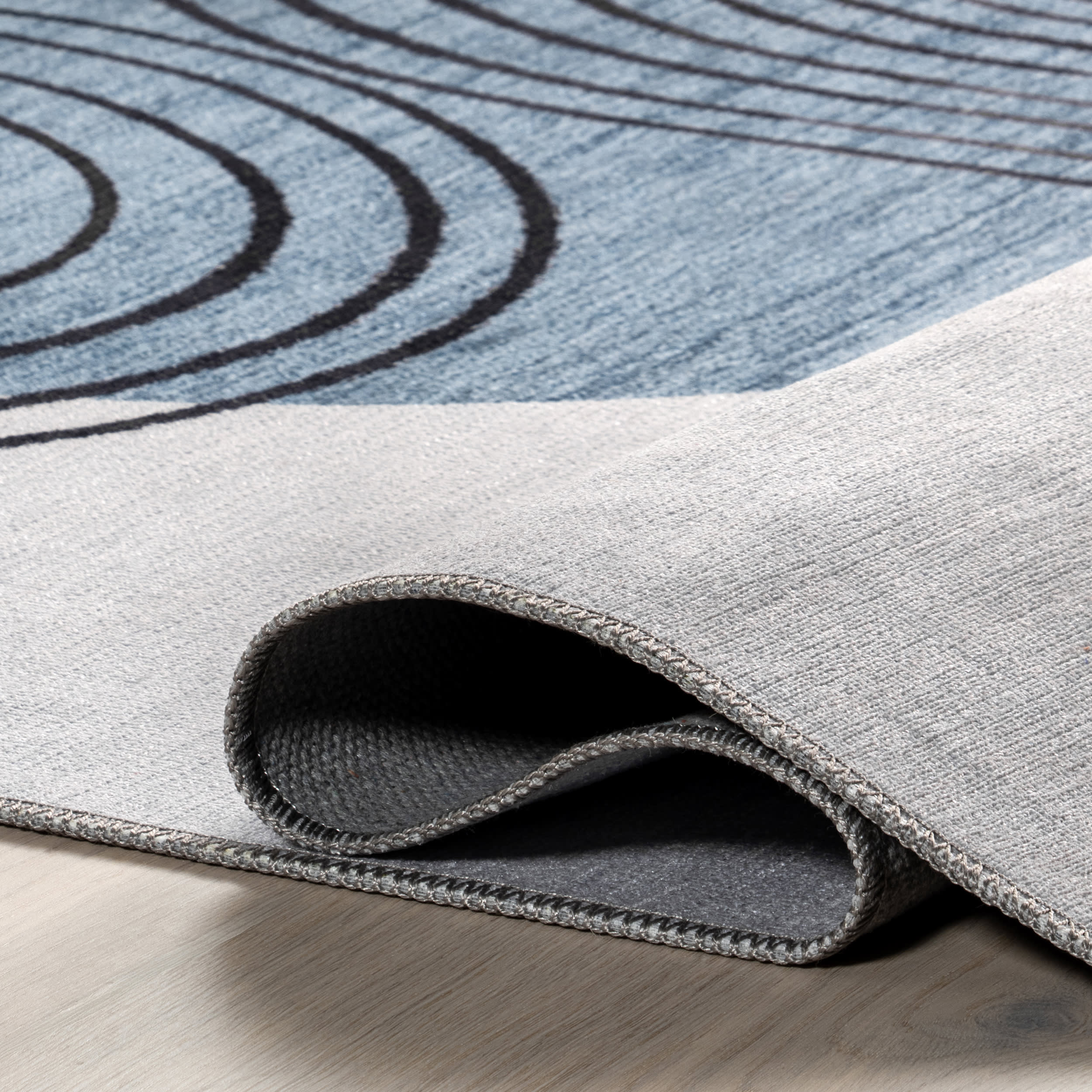 Carlotta Washable Desert Sunset Rug | Blue