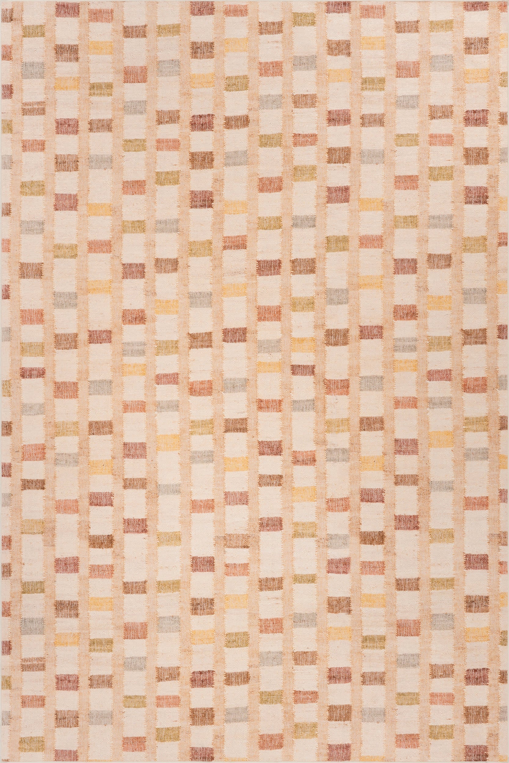 Virey Bohemian Geometric Washable Rug | Multicolor Image principale du produit