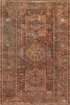 Maid Medallion Washable Rug | Red