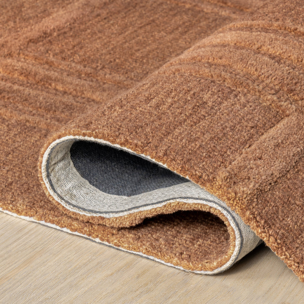 Mallory Checked Wool Rug | Rust