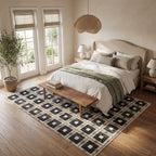 Sorelle Modern Plaid Rug | Navy